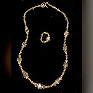 ($8) Clear Fashion necklace & Ring